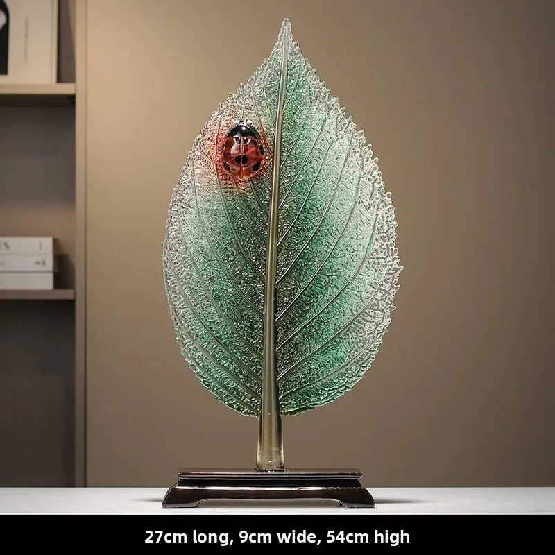 Creative art leaf ornaments for the living room TV and wine cabinet, a niche and high-end home decoration