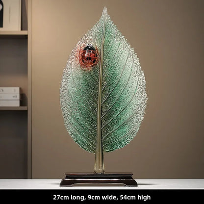 Creative art leaf ornaments for the living room TV and wine cabinet, a niche and high-end home decoration