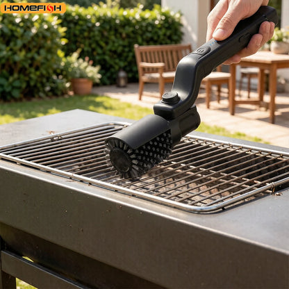 New-Style Barbecue Grate Cleaner Barbecue Brush  Heavy-Duty Grease Brush Barbecue Brush  Grill Brush Roller Outdoor Cleaning