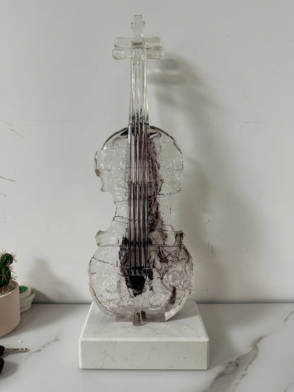 Simple Violin Art Sculpture Floor-to-Ceiling Ornament Light Luxury High End Statue Living Room Home Decoration Gift home decor