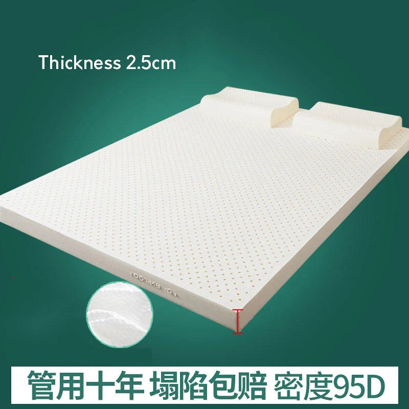 New Natural Thailand imported latex mattress 10cm raw liquid mattress 100% rubber cushion double home mat queen king full size
