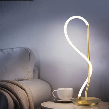Modern Nordic living room art line floor lamp next to sofa modern designer's creative simple study bedroom long strip note lamp