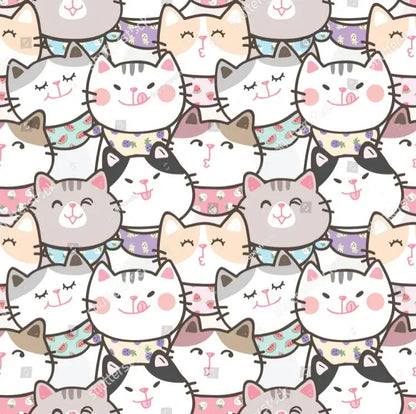Custom Theme Nordic Cat Wallpaper Mural for Children's Bedroom Background Blue Cat Wall paper Art Boys Girls animal Home Decor