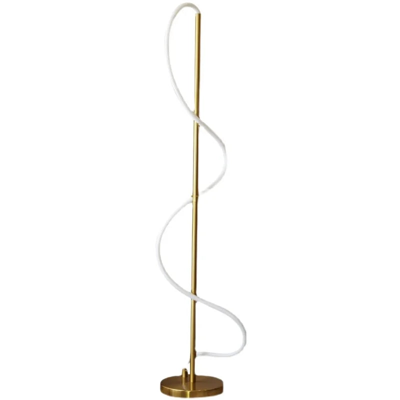 Modern Nordic living room art line floor lamp next to sofa modern designer's creative simple study bedroom long strip note lamp