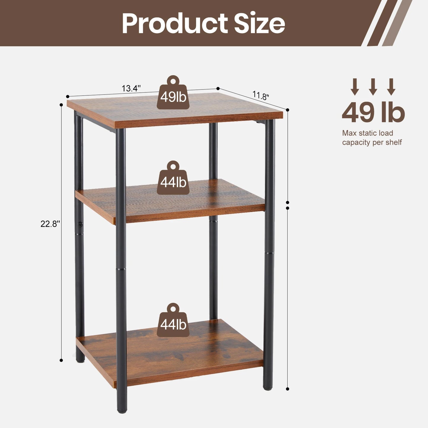 2-Tier Side End Table