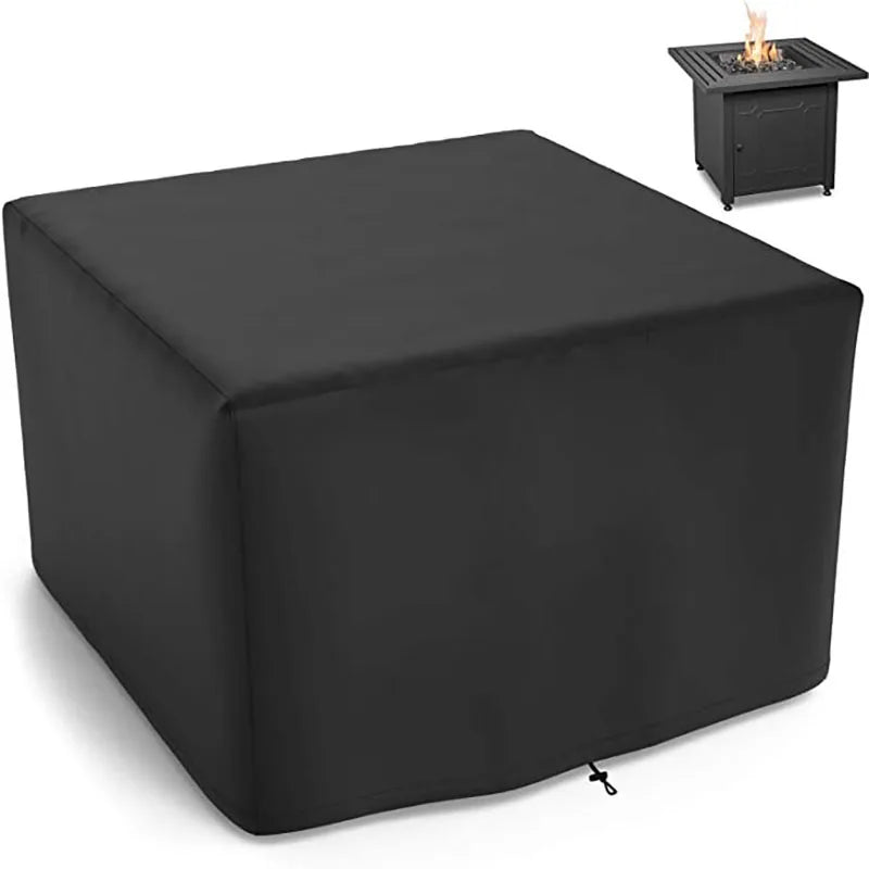 Square Fire Pit Cover Brazier Cover for Propane Brazier 210D Waterproof Dust Cover 54x54x89cm