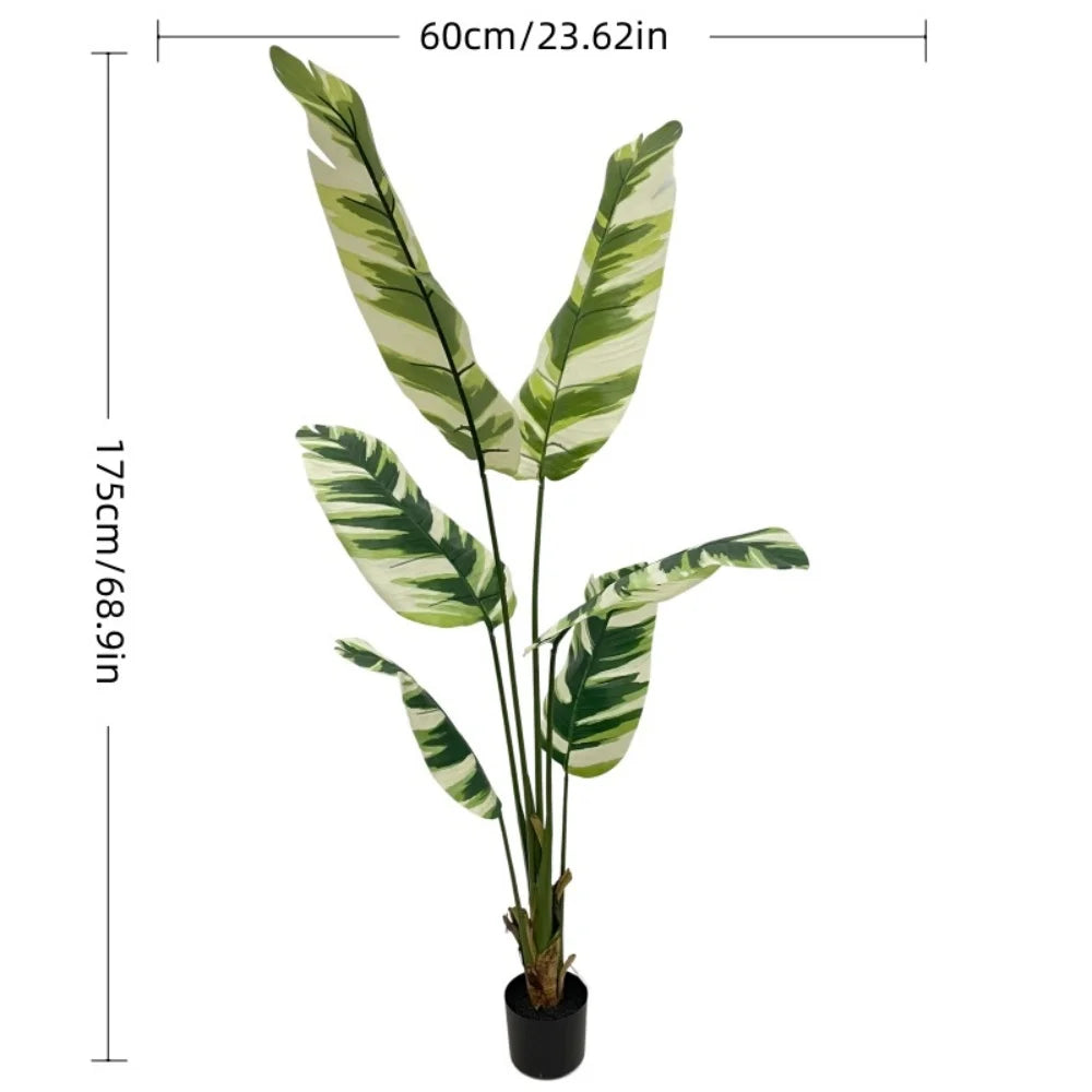 Live Natural Artificial Bird of Paradise Plant Bonsai Banana Tree Fake Leaf Trunk Indoor Outdoor Hotels Decor Greenery