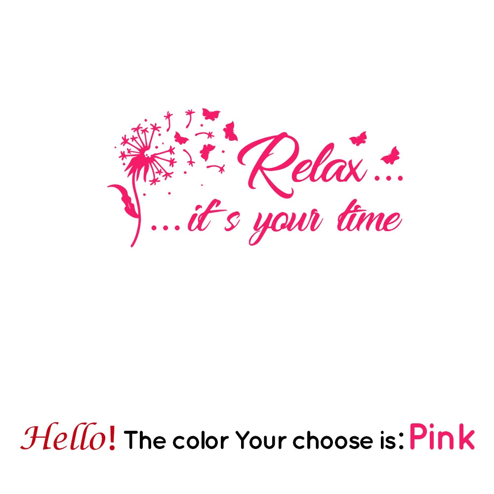 Relax It's Your Time Wall Sticker Decals Home Decor For Hallway Wall Stickers Waterproof Wallpaper