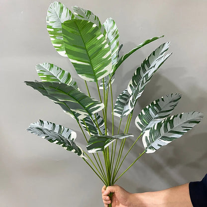 Artificial Bird of Paradise Plant 63'' Fake Palm Tree Feaux Plants in Pot Faux Banana Tree for Indoor Outdoor Home Office Decor
