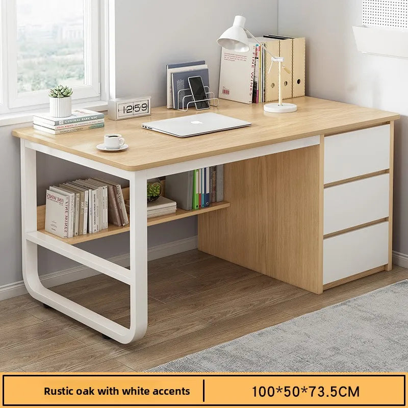 Desk Desktop Computer Desk Simple Home Desk Student Bedroom Bookshelf Integrated Writing Desk