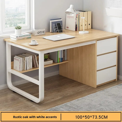 Desk Desktop Computer Desk Simple Home Desk Student Bedroom Bookshelf Integrated Writing Desk