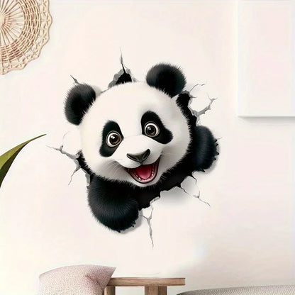 1pc of New Panda Stickers Featuring Animal Designs Perfect for Home Decor These Waterproof And Tear-Resistant Wallpaper Stickers