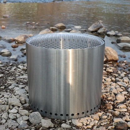 Outdoor Large Stainless Steel BBQ Stove Fire Pits Home Garden Party Camping  Bonfire Charcoal Wood Stove Fire Pit