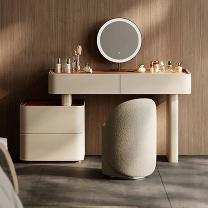 Cream Style Italian Dressers Space Saving Vintage Premium Aesthetic Dressing Tables Unique Design Vaniti Bedroom Furniture