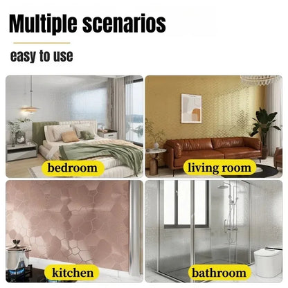 Removable Waterproof Wear Resistant European Luxury Textured Wall Sticker for Bathroom Kitchen Background Hotel Renovation