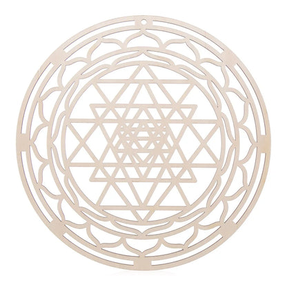 Wooden Wall Sign Flower of Life Shape Laser Cut Wood Wall Art Home Decor Handmade Coasters Craft Making Sacred Geometry Ornament