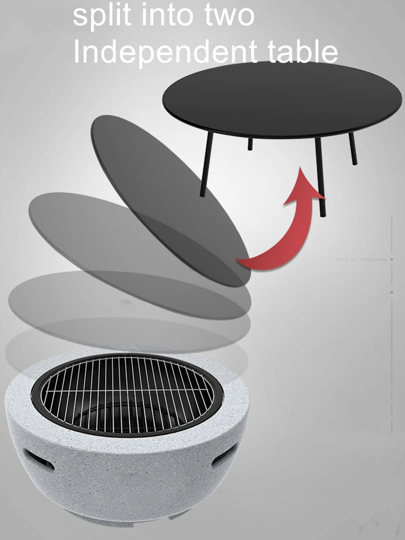 Outdoor barbecue stove small size villa charcoal heating stove  home brazier indoor charcoal brazier courtyard barbecue stove
