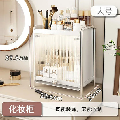 New Drawer Organizer Deluxe Desktop Makeup Organizer Kitchen Shelf Dustproof Mug Tea Set Coffee Drawer Countertop Organizer