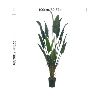 Live Natural Artificial Bird of Paradise Plant Bonsai Banana Tree Fake Leaf Trunk Indoor Outdoor Hotels Decor Greenery