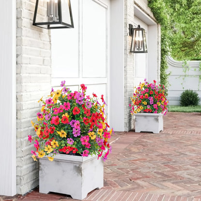 2pcs, Artificial Plant Flowers, Suitable for Outdoor Courtyard Decoration, Indoor Home Decoration, Balcony, Artificial Trees