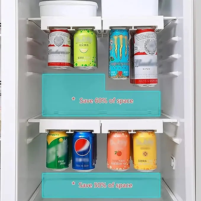 Refrigerator Storage Box Organizer Can Space-saving Organizer Can Beverage Can Finishing Four Case Fridge Kitchen Storage
