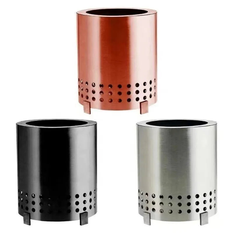 Portable Bonfire Stainless Steel Burner Heater Mini Fire Wood Stove Furnace Outdoor Camping BBQ Smokeless Fire Pit Brazier