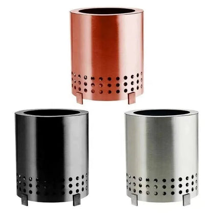 Portable Bonfire Stainless Steel Burner Heater Mini Fire Wood Stove Furnace Outdoor Camping BBQ Smokeless Fire Pit Brazier