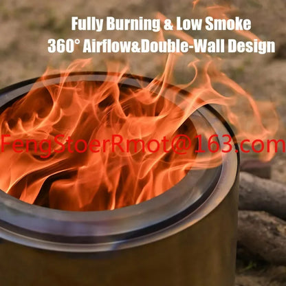 High quality large outdoor stainless steel fire pit wood burning furnace