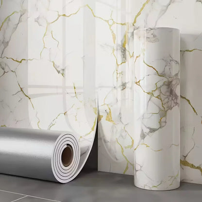 Removable Waterproof Wear Resistant European Luxury Textured Wall Sticker for Bathroom Kitchen Background Hotel Renovation