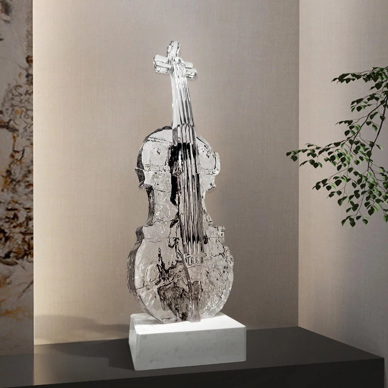 Simple Violin Art Sculpture Floor-to-Ceiling Ornament Light Luxury High End Statue Living Room Home Decoration Gift home decor
