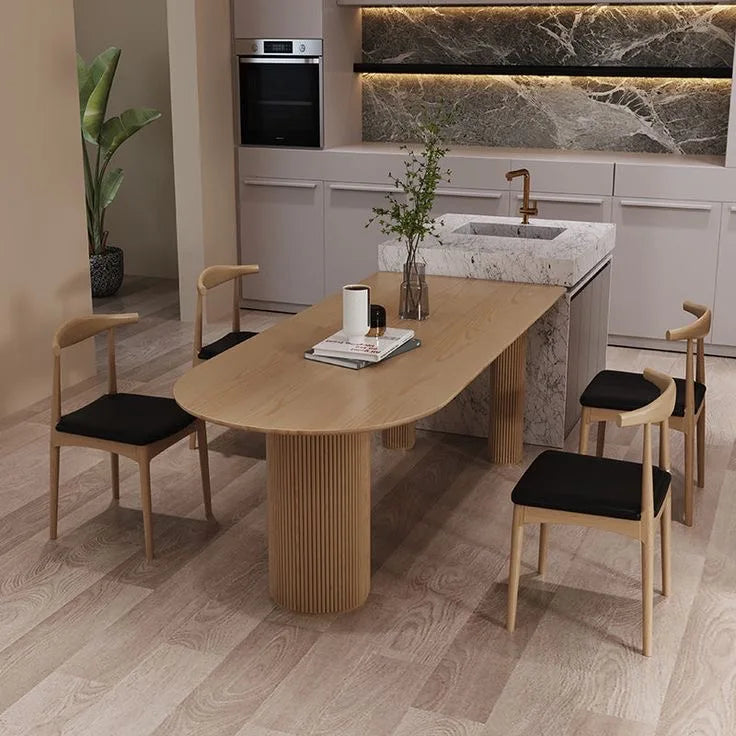 Customization Home Furniture  Solid Wood square Circular Indoor Dinner Restaurant Kitchen Wooden Dining Tables
