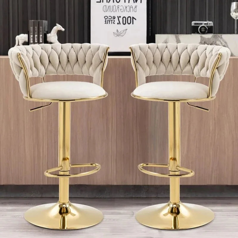 Modern Gold Legs Bar Stools Adjustable Height Italian Minimalist Bar Stools Ergonomic Designer Mama Sandalyesi Kitchen Furniture