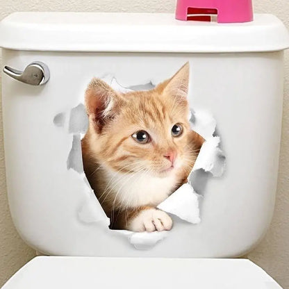 Cartoon Cat Waterproof Wall Sticker,Self-Adhesive Removable Decorative Wallpaper,Creative Home Decoration,Eco-Friendly Material