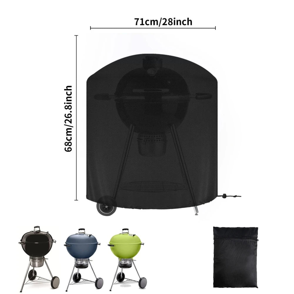 Waterproof Grill BBQ Cover Heavy Duty Barbecue Cover Weather UV & Fade Resistant with Adjustable Straps Gas Grill Cover