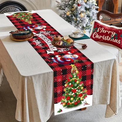 Santa Claus Christmas Table Runner Merry Christmas Decoration for Home 2025 Xmas Party Table Decor Navidad Noel New Year 2026