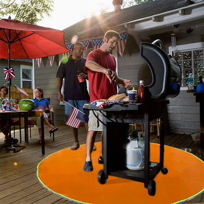35.4'' Fire Pit Mat for Solo Stove Bonfire, Fireproof Under Grill Mat Deck Patio Protector Pad, Round BBQ Mat for Solo Stove