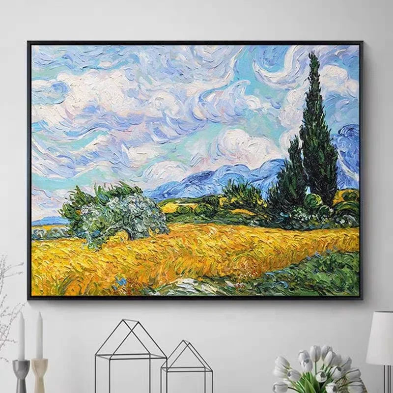 Modern 100% Hand Painted Sunflower Oil Painting Reproduction Canvas Wall Art Unframed Paintings Wall Picture Artwork Van Gogh