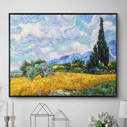 Modern 100% Hand Painted Sunflower Oil Painting Reproduction Canvas Wall Art Unframed Paintings Wall Picture Artwork Van Gogh