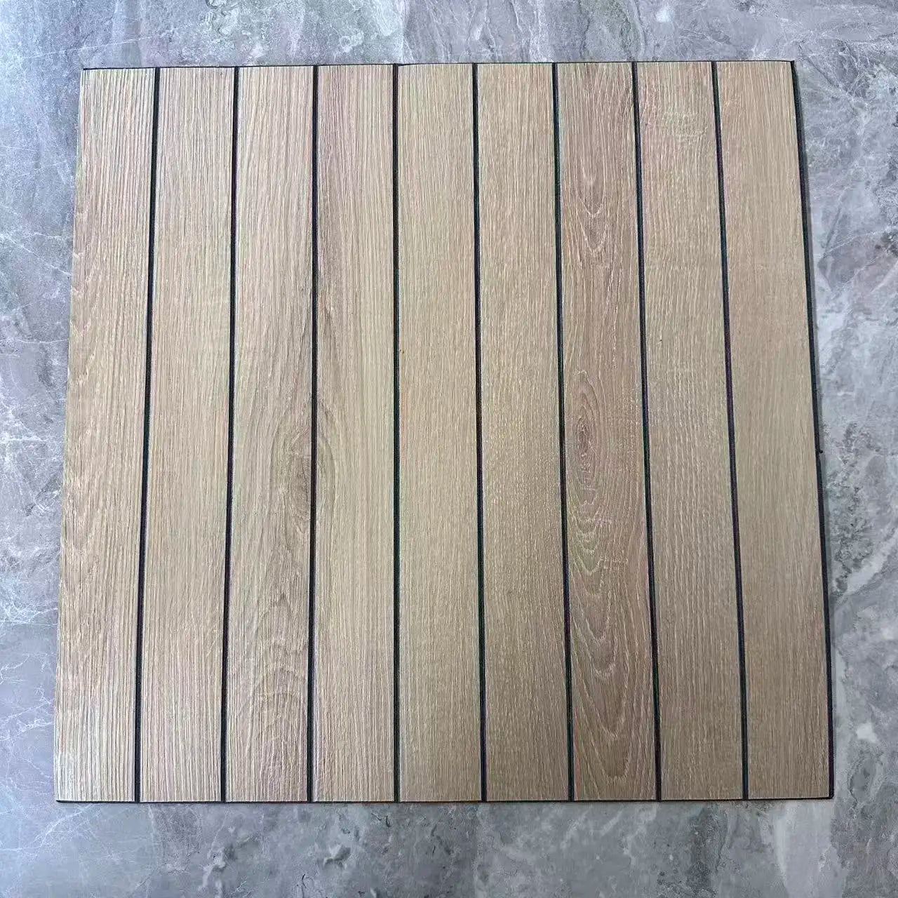 40x40cm Imitation Wood Grille Strip Wall Panel Living Room Bedroom Decoration Waterproof Self-adhesive Ugly Covering Wallpaper