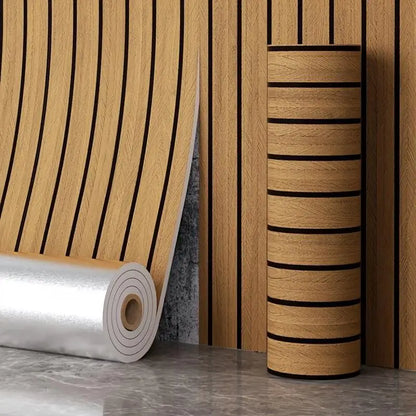 Thick Brown Grid Peel and Stick Wallpaper Faux Plaid Design Waterproof Moisture-Proof for Walls Ceilings Home Decor