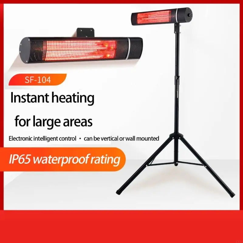 Immediate Heat Outdoor Deck Stove Impermeable IPX4 Wall Mountable Bright Heating Structure for Strong Use KXRE