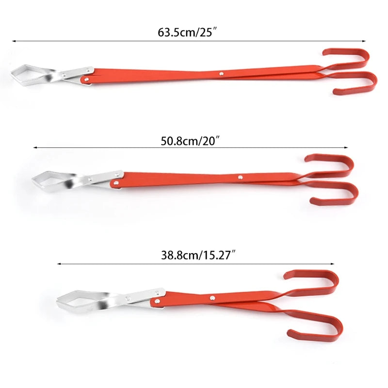 Log Tongs Fireplace Poker Wood Tongs BBQ Charcoal Tongs Grill Camping Fire Pit Tool Fire Pits Accessories Reinforced S14 21