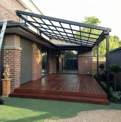 Outdoor Rain Shading Leisure Folding Canopy, Courtyard Balcony Electric Intelligent Shading Telescopic Canopy