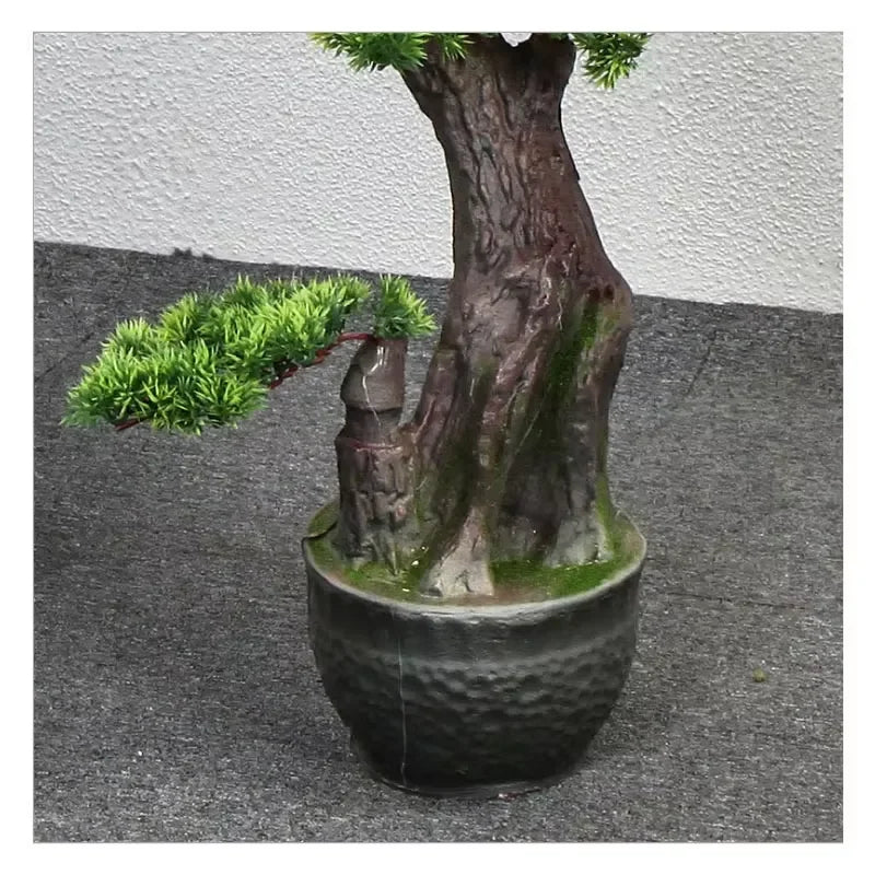 High Quality Realistic Artificial Pine Tree Large Bonsai Indoor Outdoor Garden Decor Durable Fiberglass Potted Plants