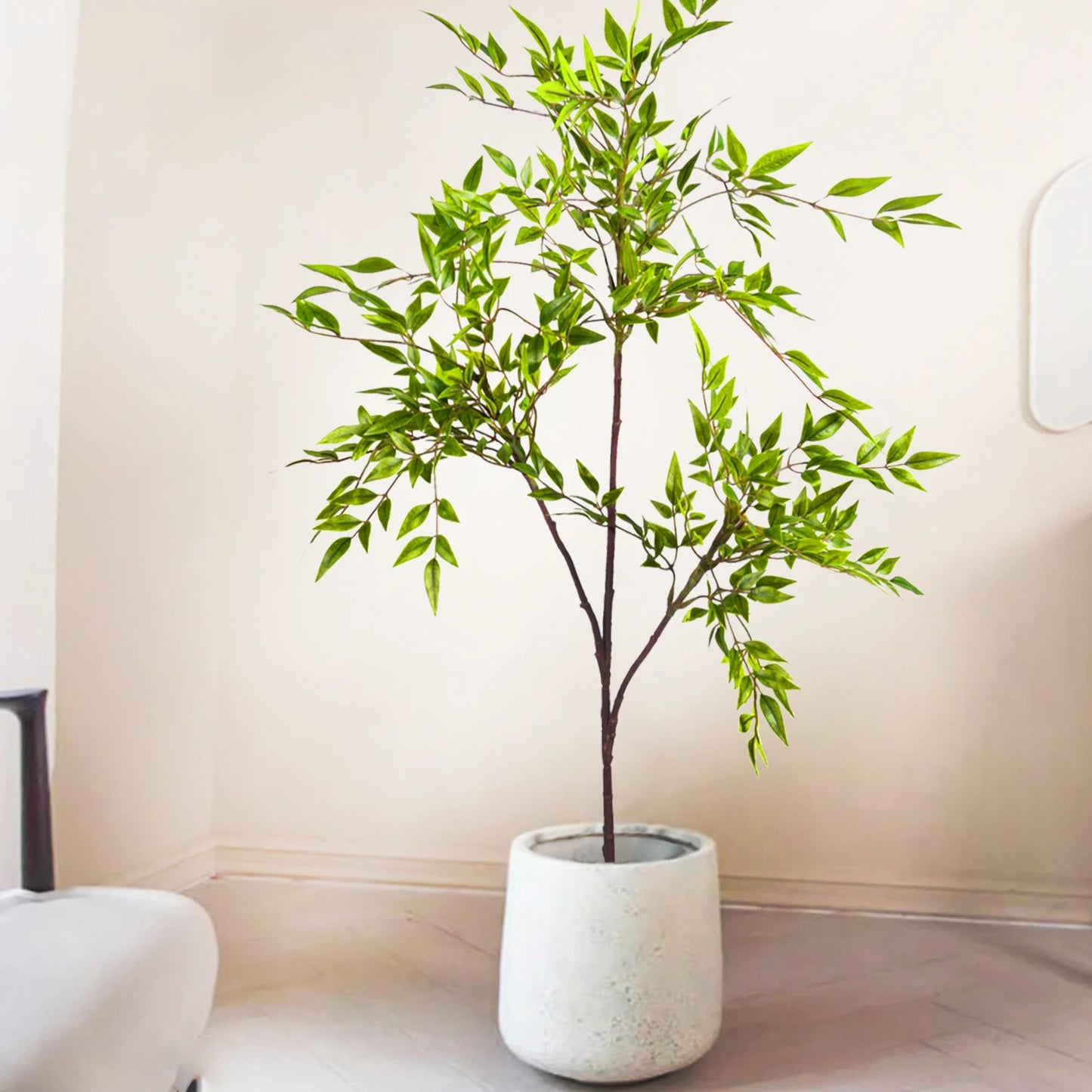 77-135cm (53.1in) Artificial Fiddle Leaf Ficus Fig Plant for Outdoor Courtyard Garden Balcony Indoor Home and Office Decoration
