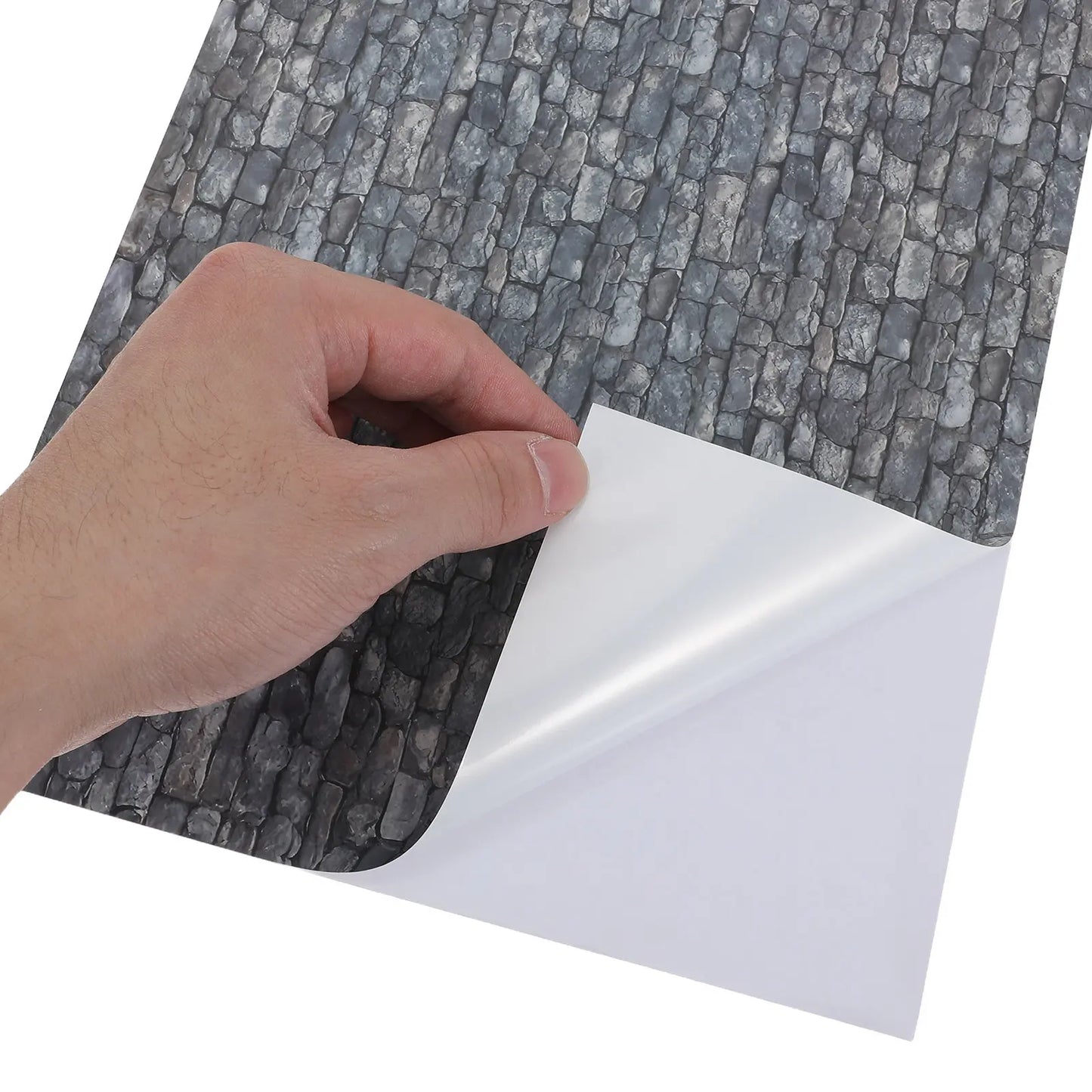12 Sheets Dollhouse Wallpaper Self Adhesive Stone Pattern for Miniature Wall and Flooring Peel Stick Interior Decor
