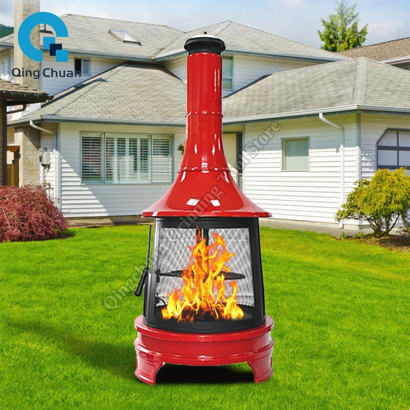 Firewood Stove Fire Pit Grill Charcoal Craftsman Vintage Barbecue Grill Villa Garden Brazier Outdoor Garden Heating Fire Pit