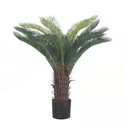 Indoor and outdoor decorative plants artificial iron trees potted large cycad fake green plants