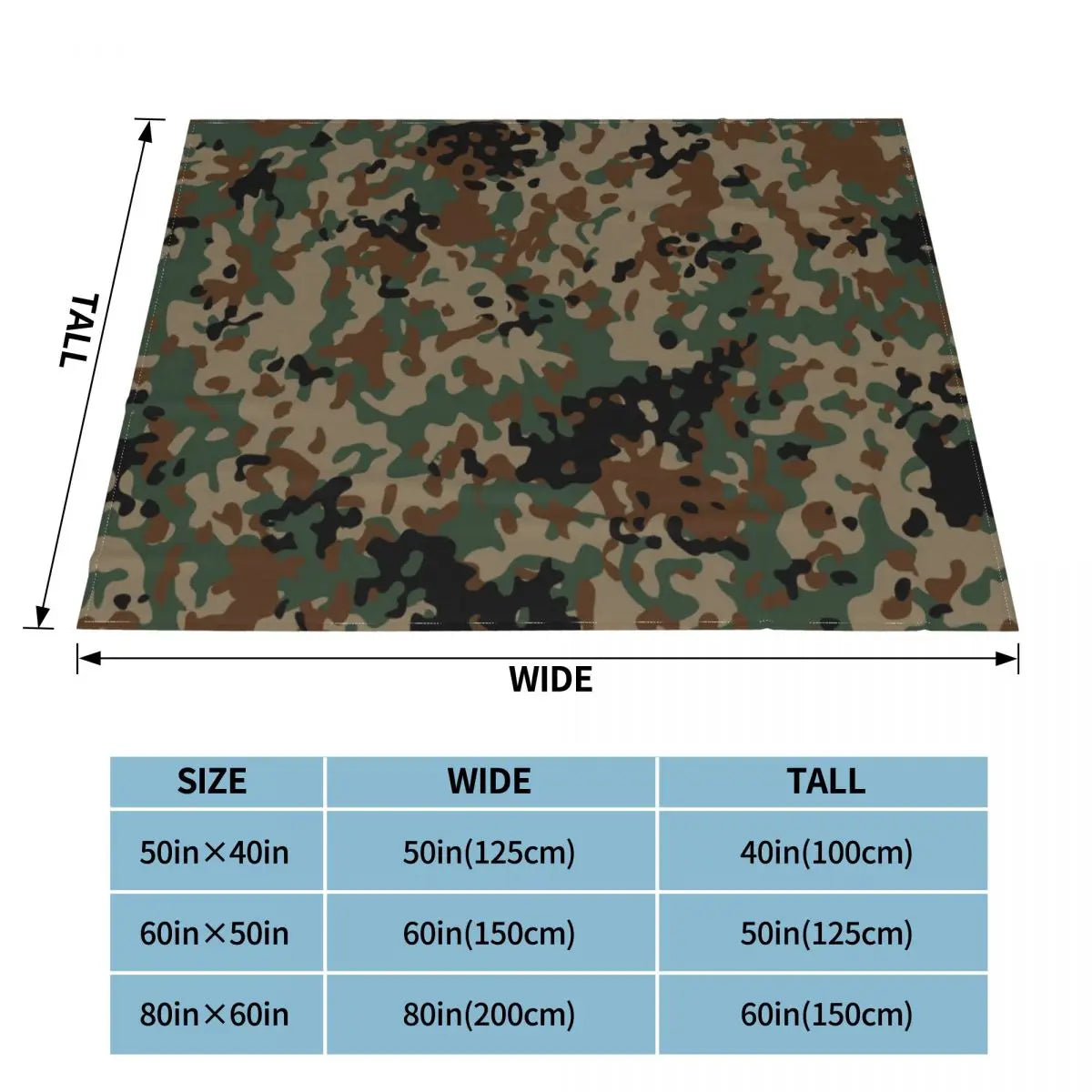 Multicam Knitted Blankets Camouflage Military Flannel Throw Blanket Bed Sofa Decoration Lightweight Bedspreads