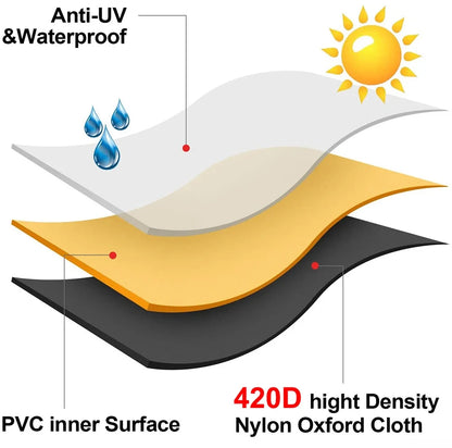 420D HEAVY DUTY Outdoor Garden Furniture V-Shaped Cover for Sofa Table Patio Waterproof Wind-Proof Anti-UV Against Rain Snow